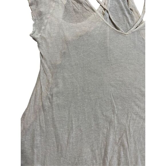 Silence + Noise sheer lightweight ivory shimmer top large - Picture 6 of 7